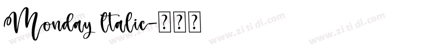 Monday ltalic字体转换